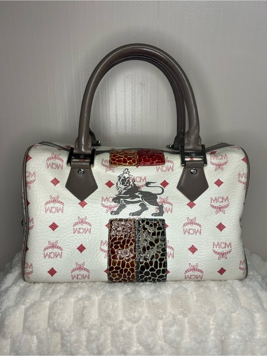 MCM Handbags - MCM Limited Edition “Princess Lion” Visetos Boston Bowler Bag